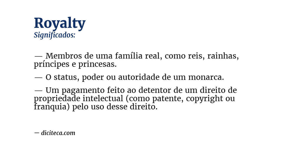 Significado de royalty