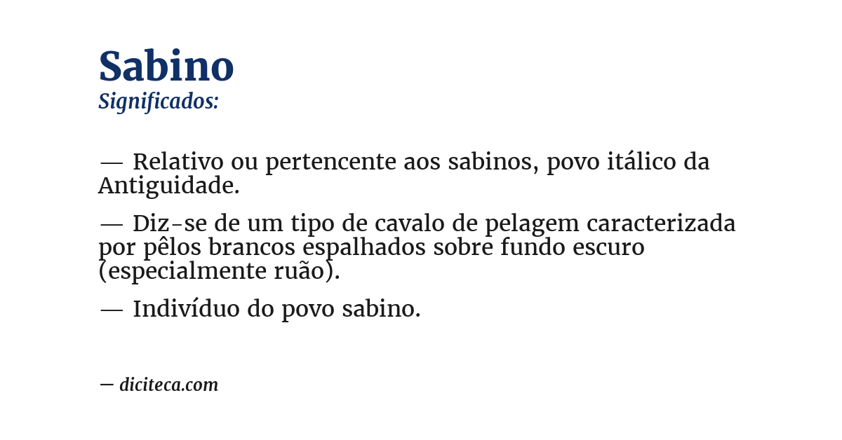 Significado de sabino