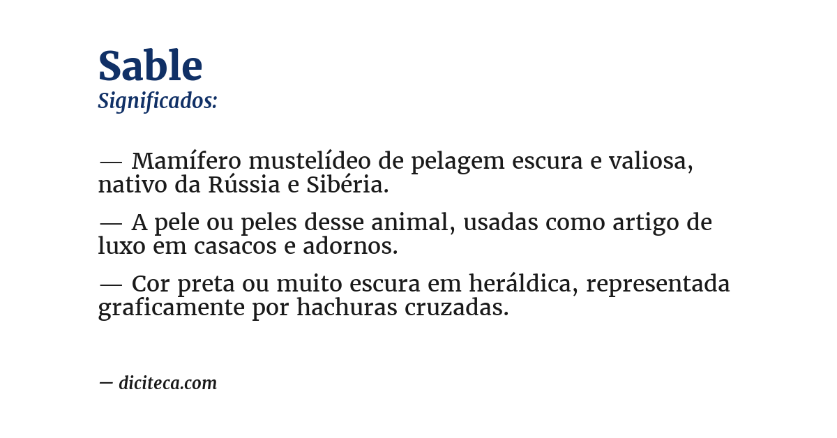 Significado de sable