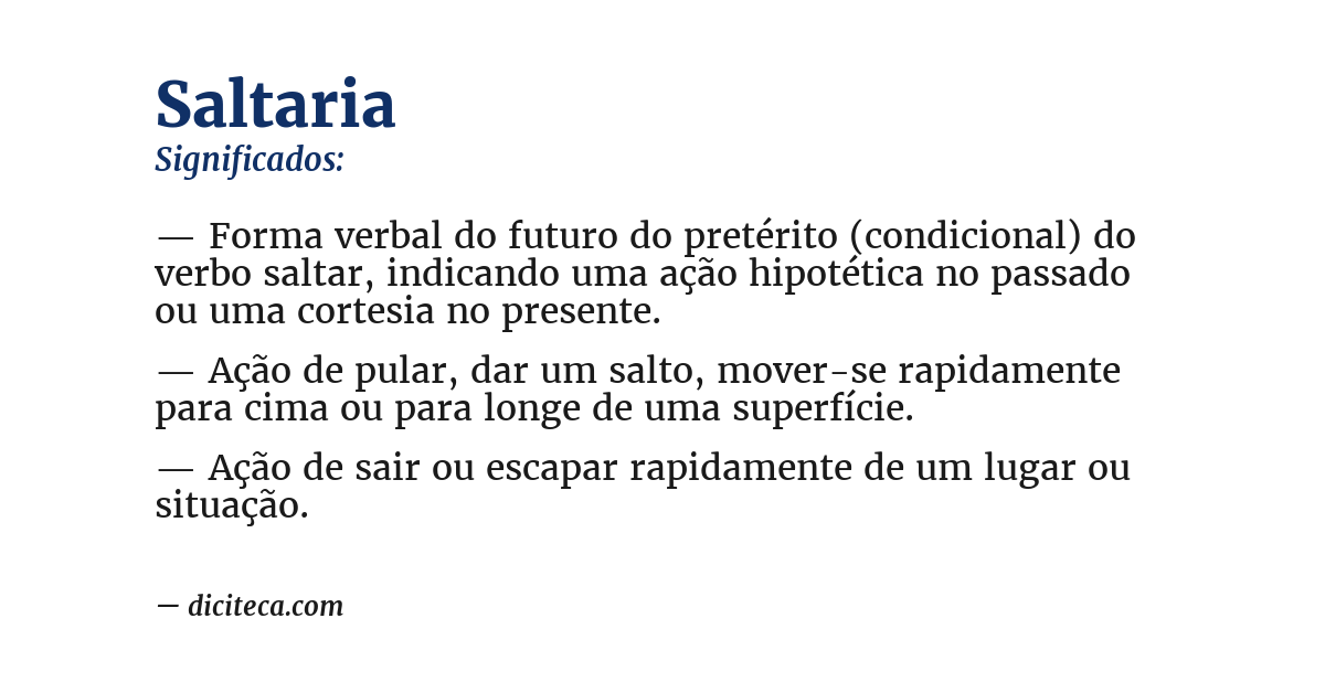 Significado de saltaria