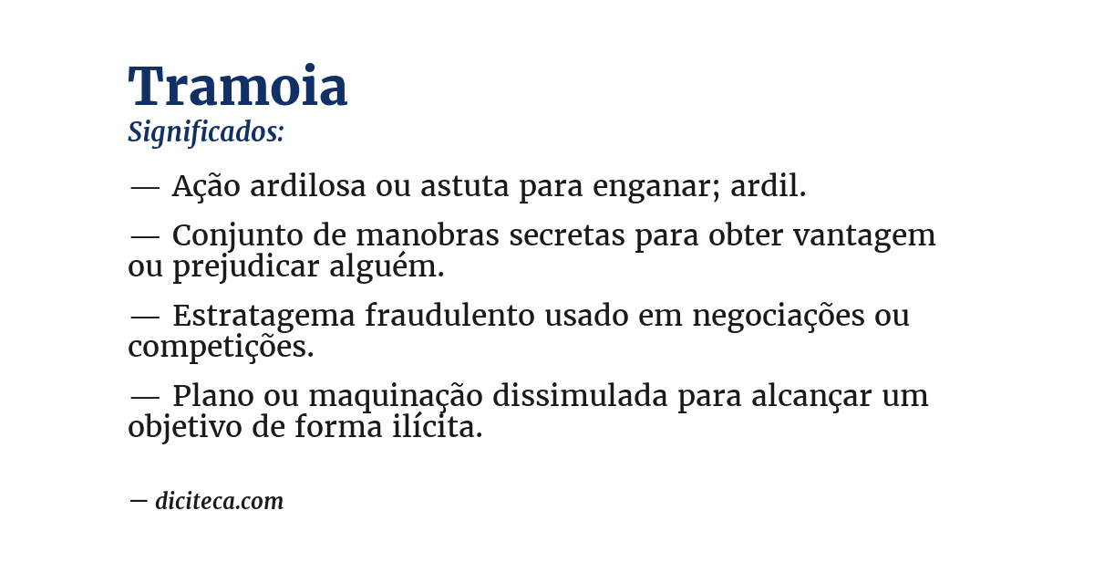 Significado de tramoia