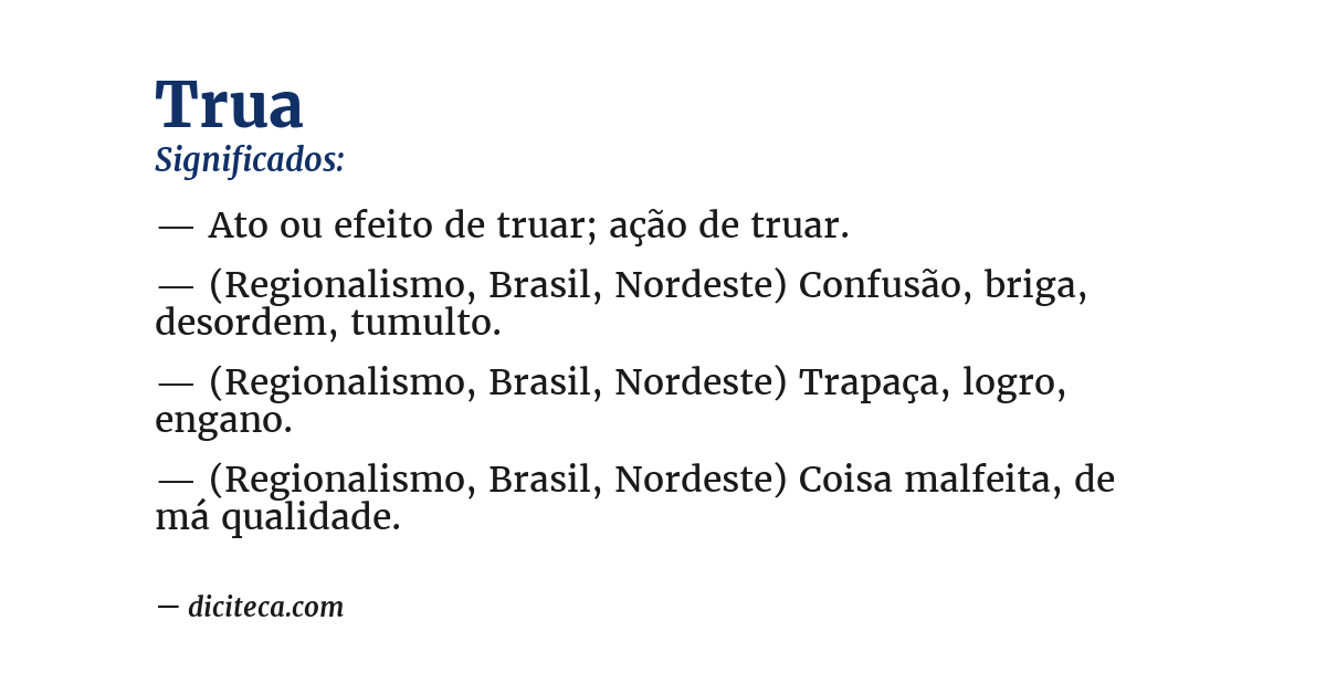 Significado de trua