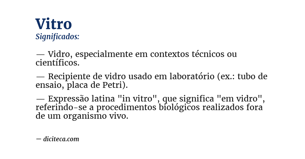 Significado de vitro