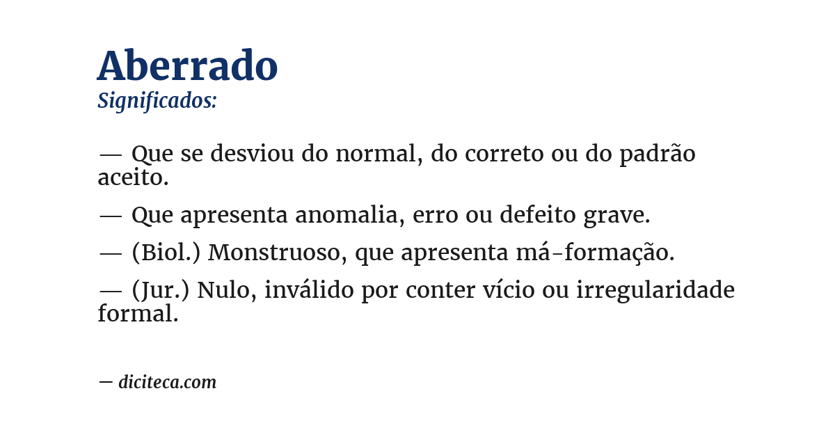 Significado de aberrado