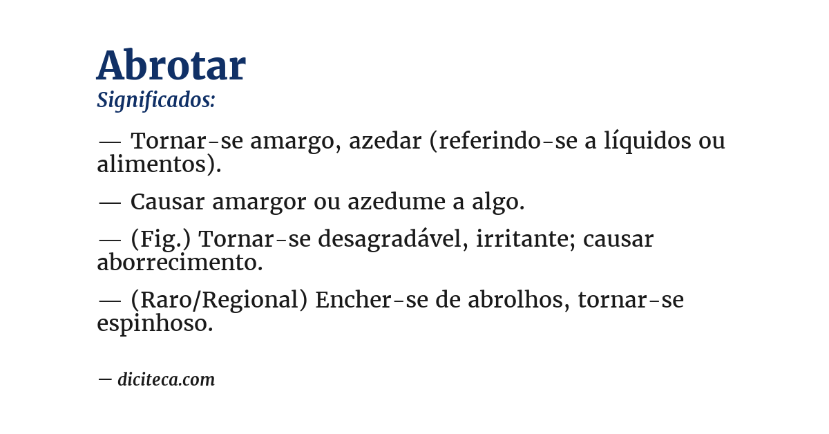 Significado de abrotar