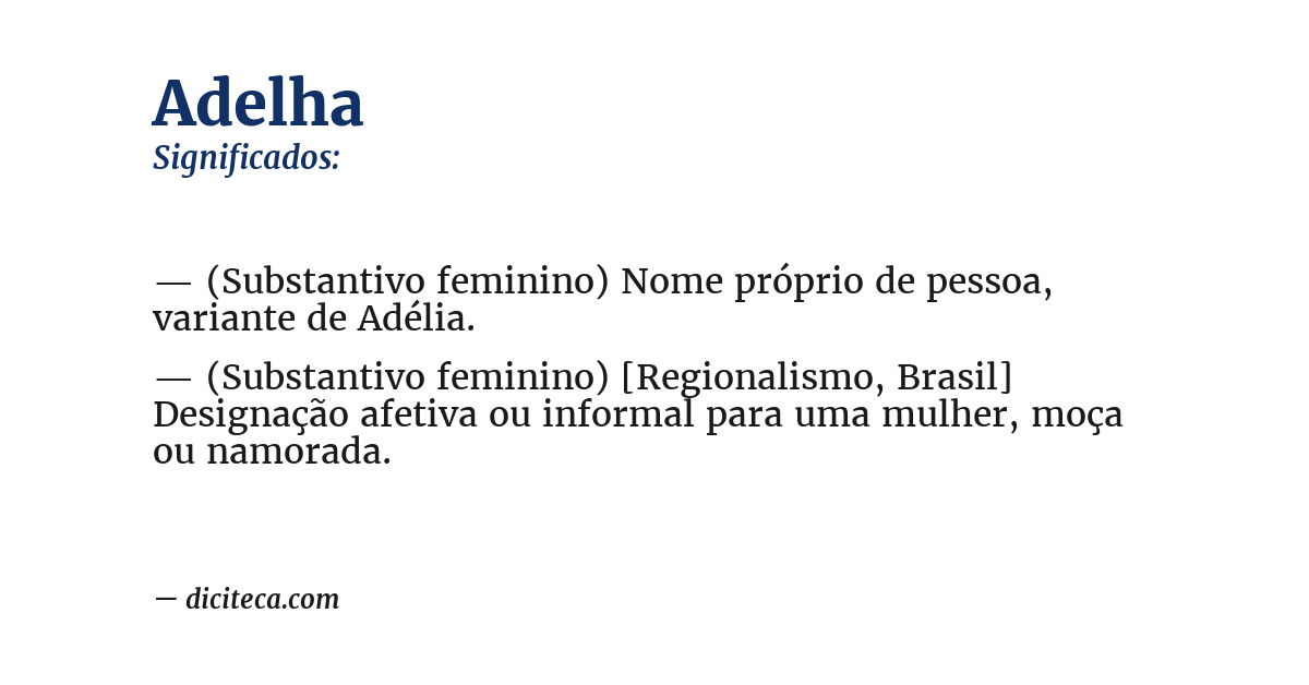 Significado de adelha