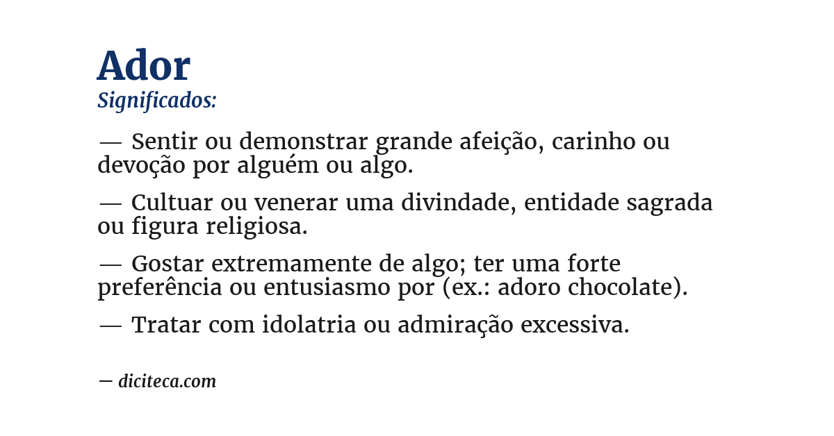Significado de ador