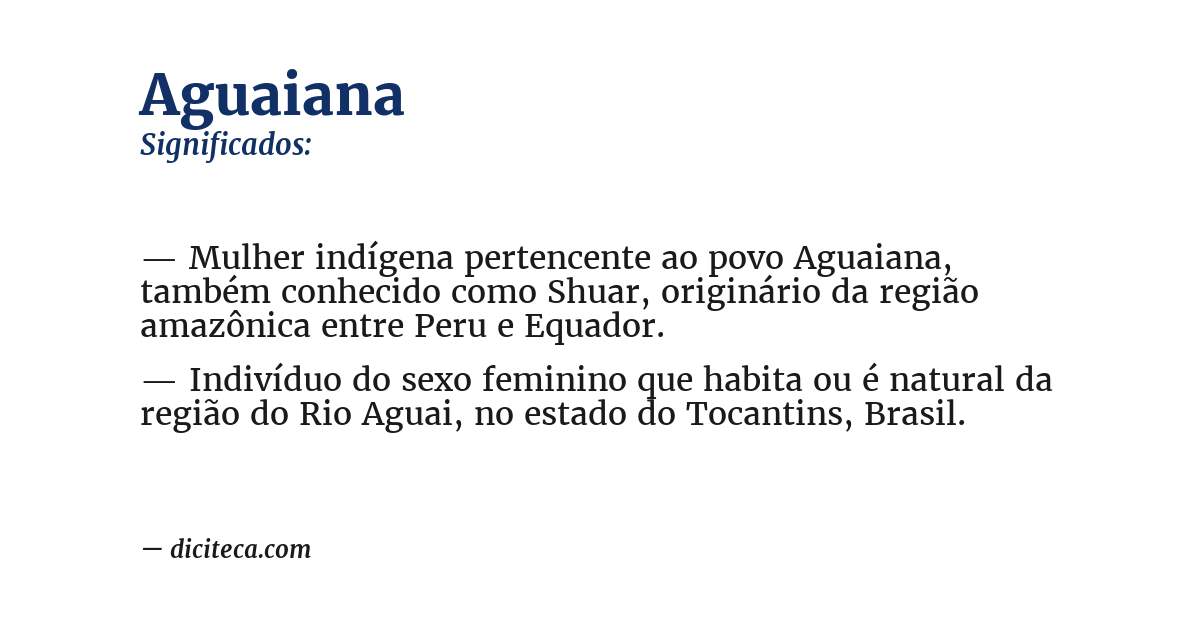 Significado de aguaiana
