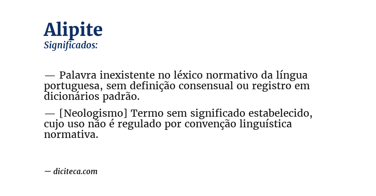 Significado de alipite