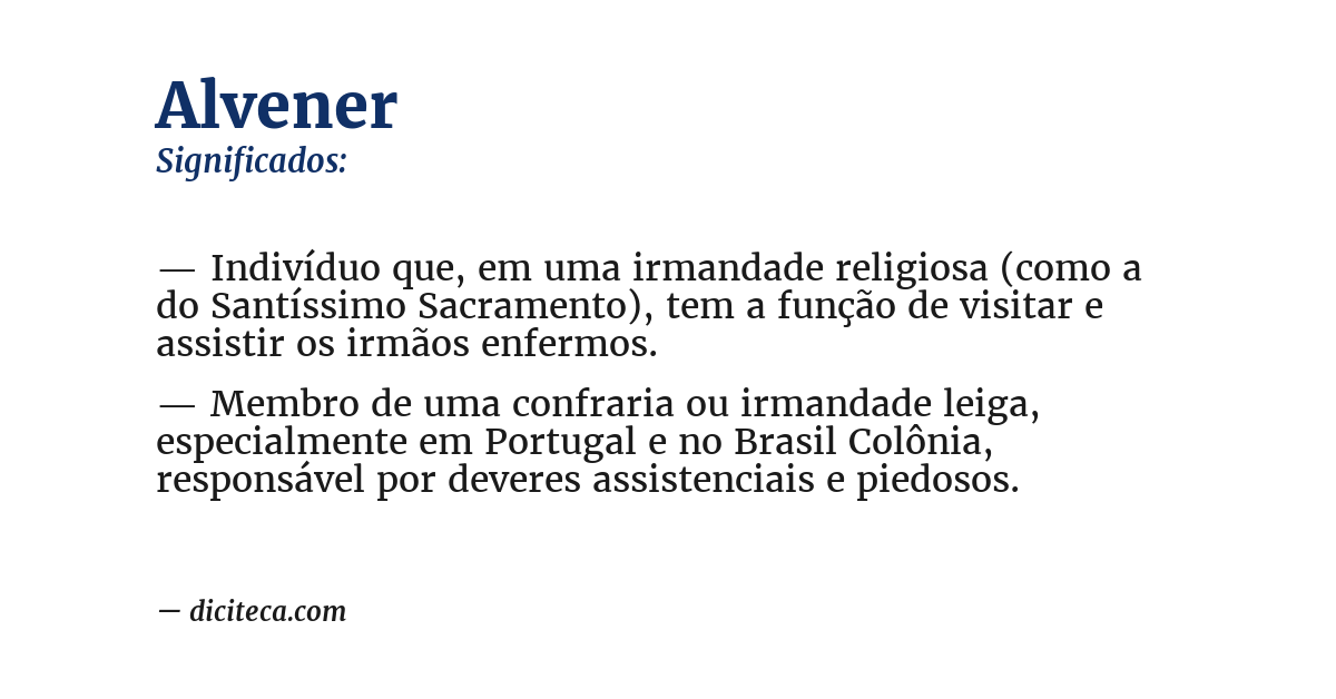 Significado de alvener