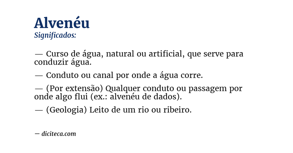Significado de alvenéu