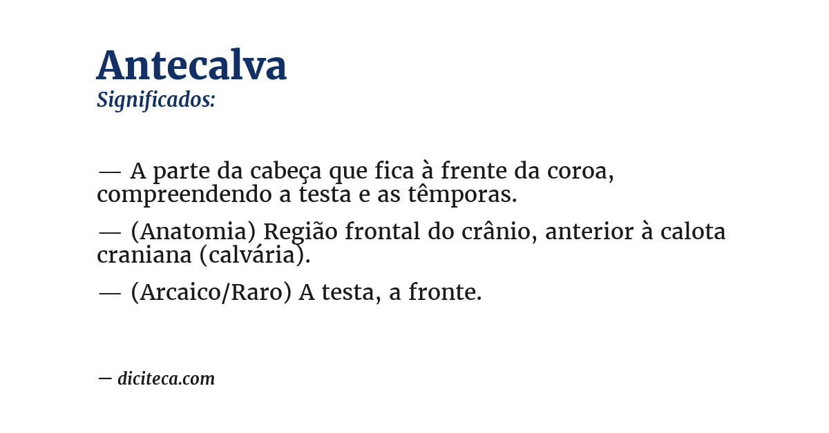 Significado de antecalva