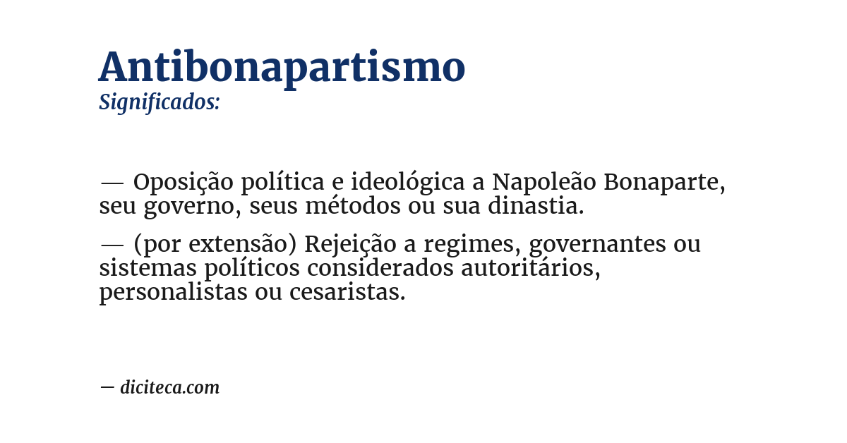 Significado de antibonapartismo