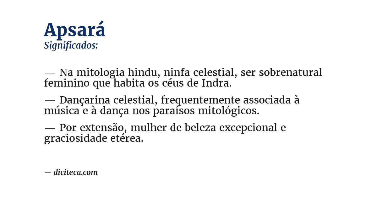 Significado de apsará