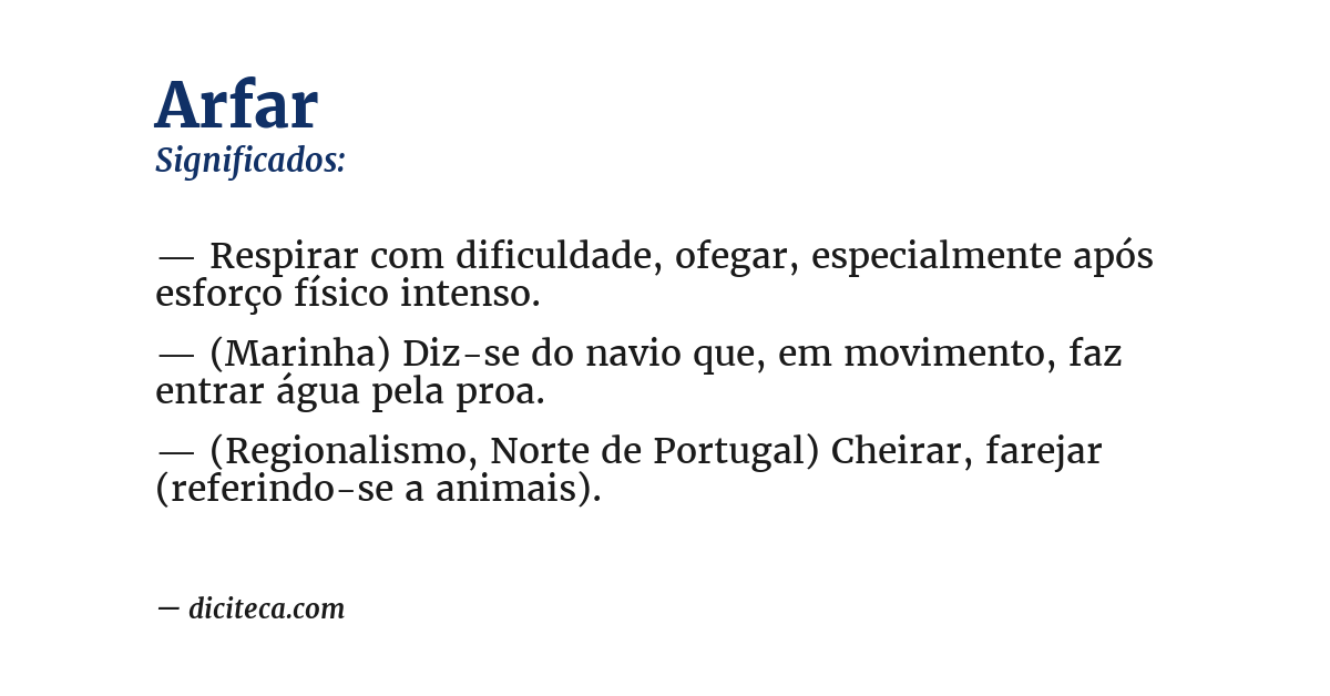 Significado de arfar