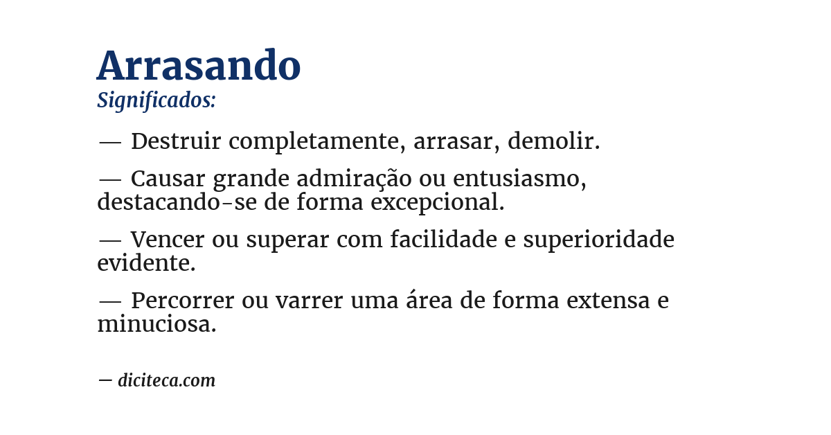 Significado de arrasando