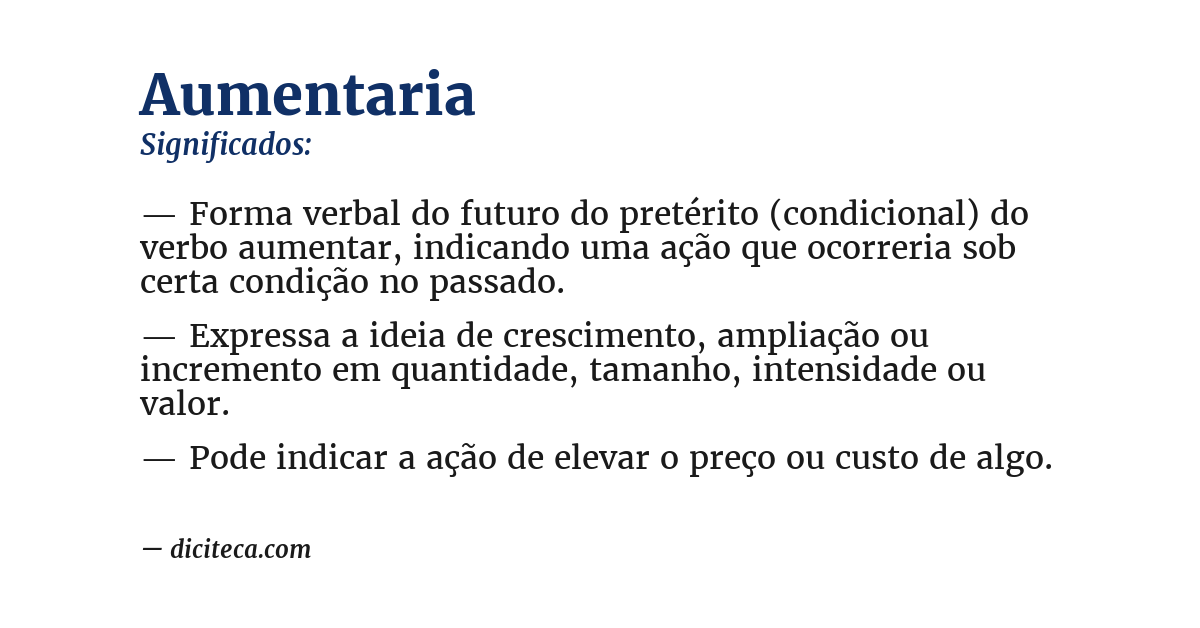 Significado de aumentaria