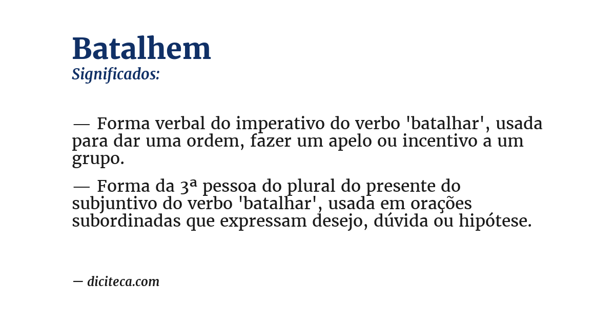 Significado de batalhem