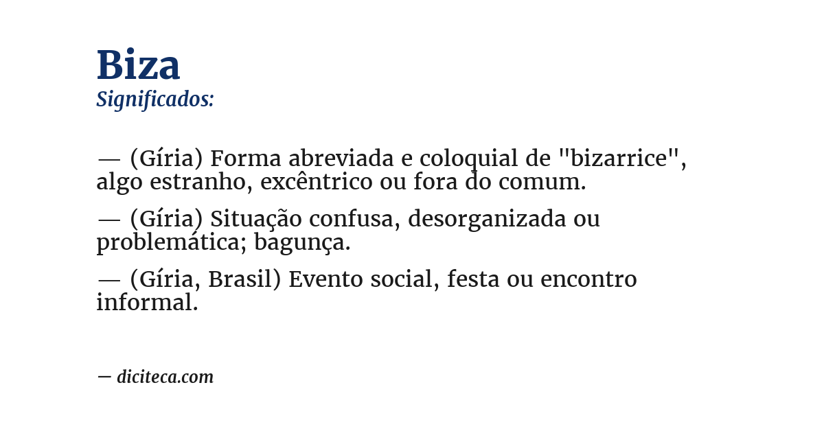 Significado de biza