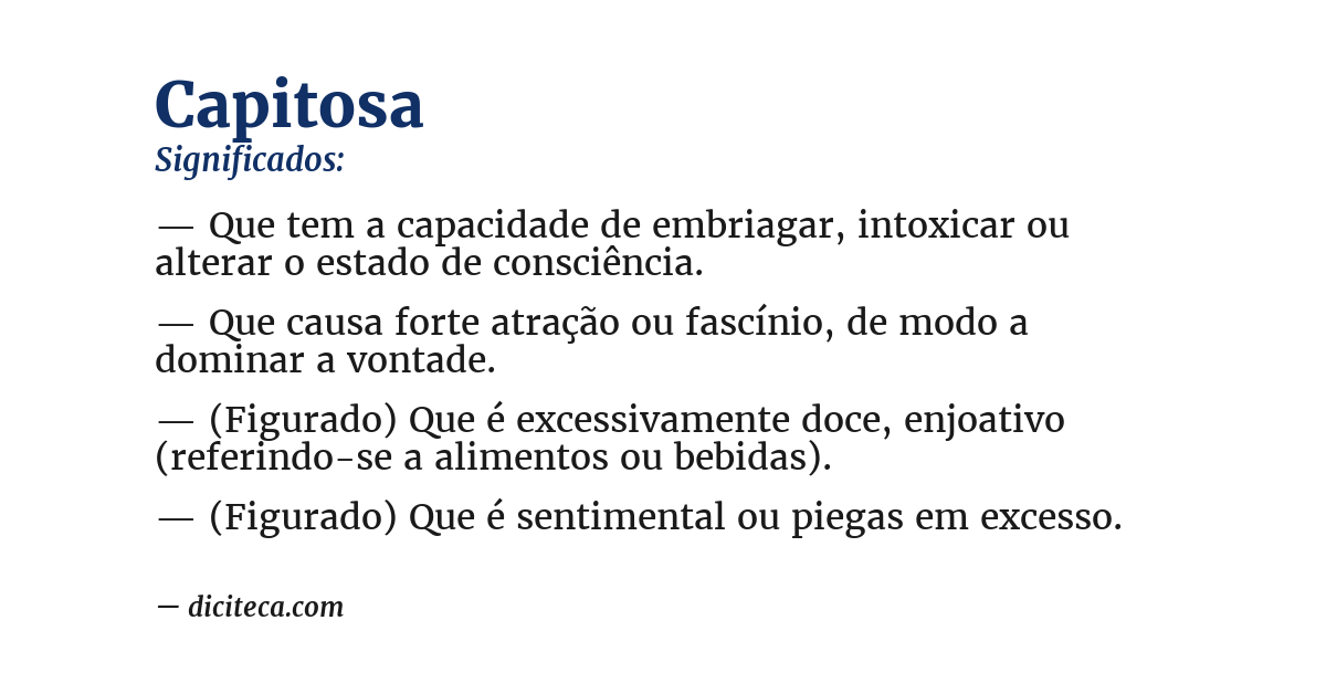 Significado de capitosa