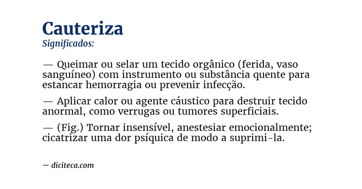 Significado de cauteriza