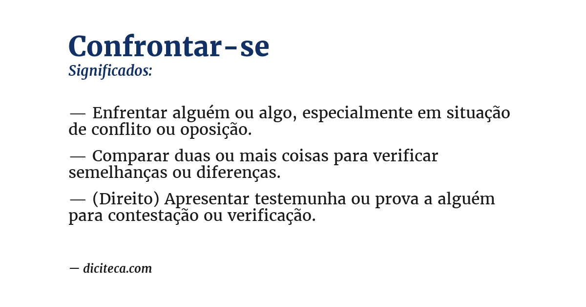 Significado de confrontar-se