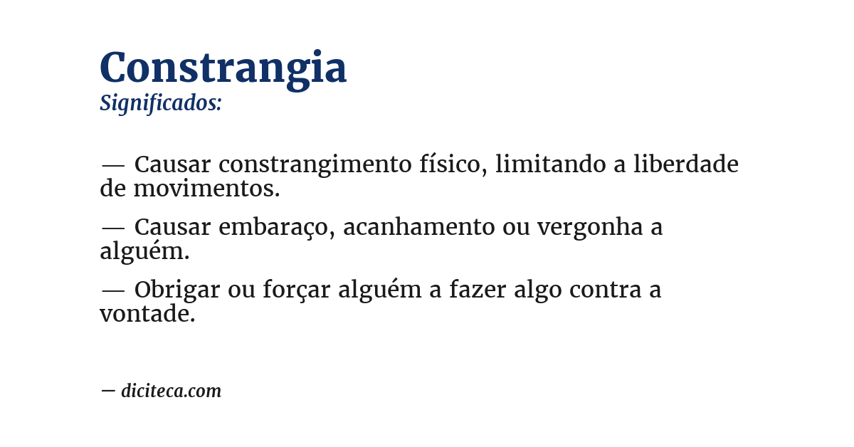 Significado de constrangia