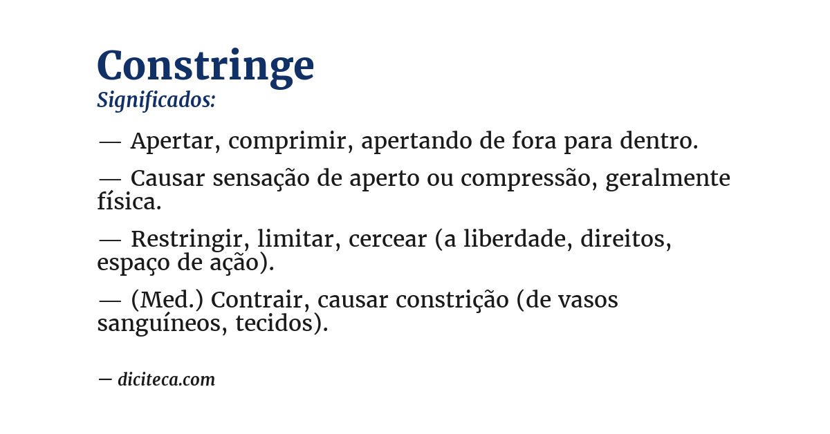 Significado de constringe