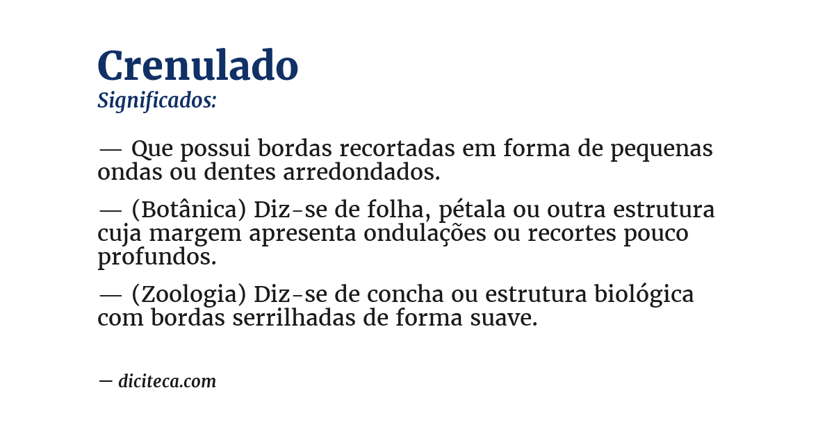 Significado de crenulado
