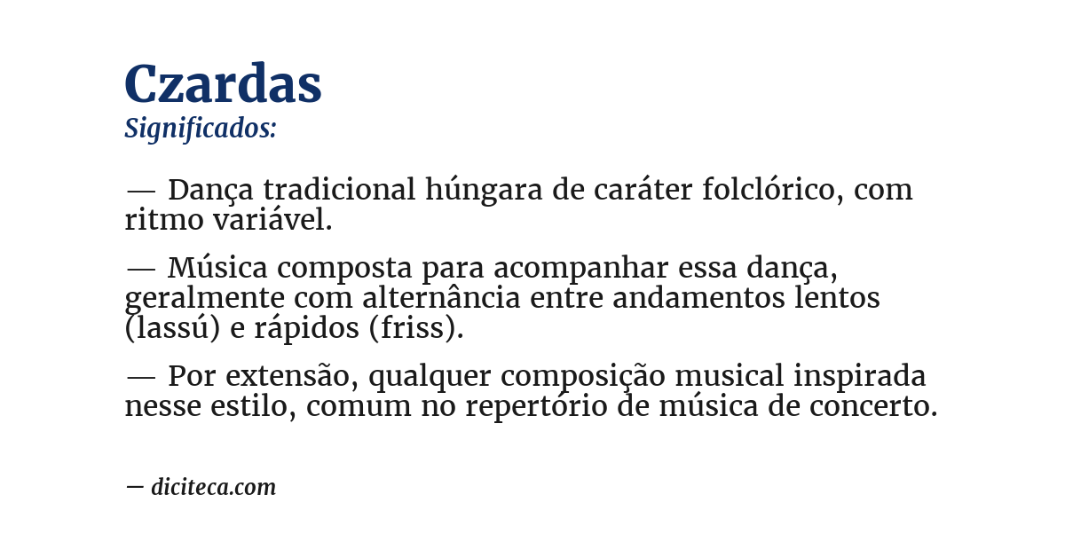 Significado de czardas