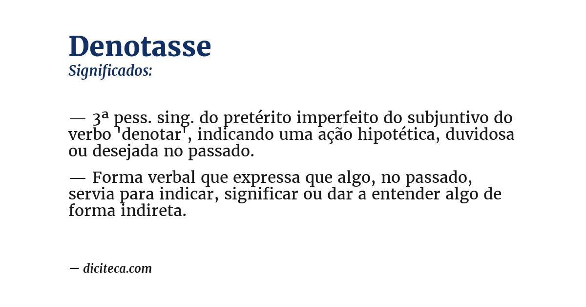 Significado de denotasse
