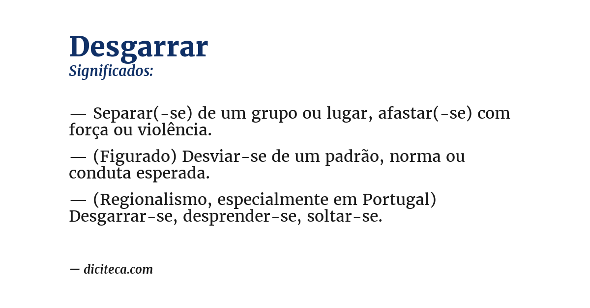 Significado de desgarrar