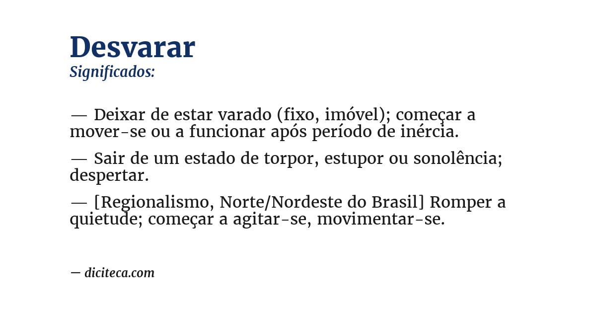 Significado de desvarar