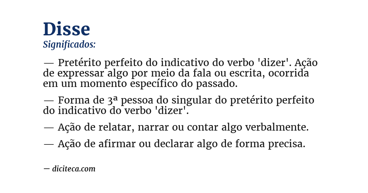 Significado de disse