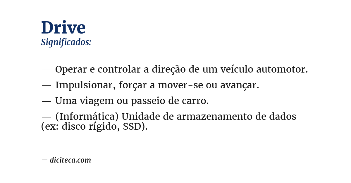 Significado de drive