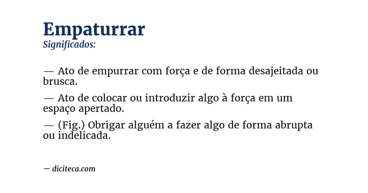 Significado de empaturrar