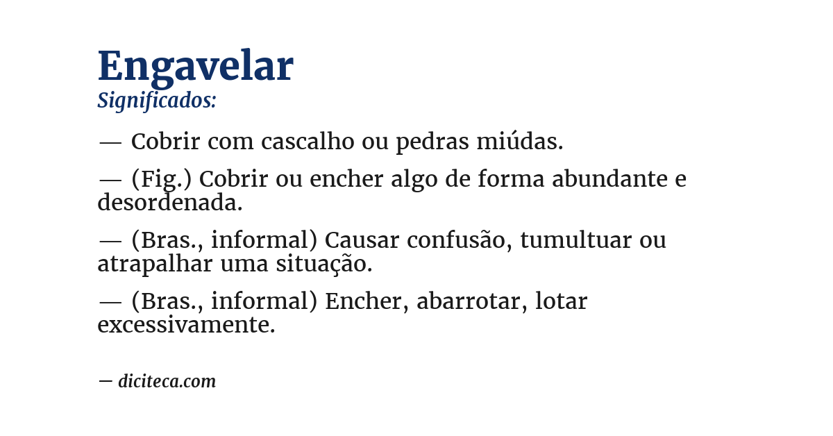 Significado de engavelar