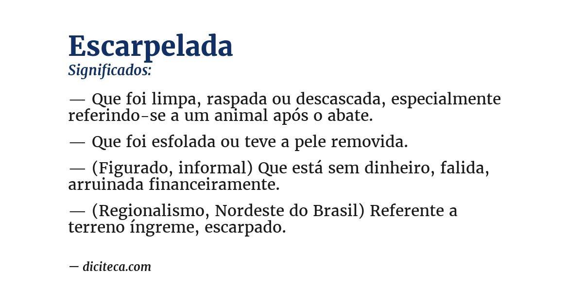 Significado de escarpelada