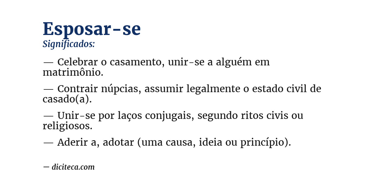 Significado de esposar-se