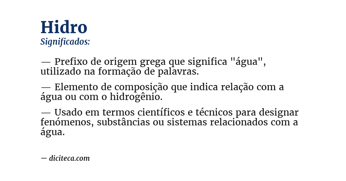 Significado de hidro