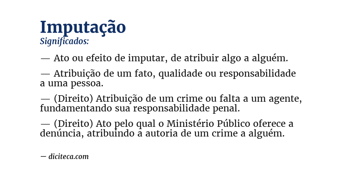 Significado de imputação