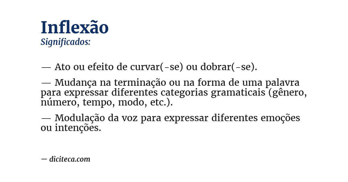 Significado de inflexão