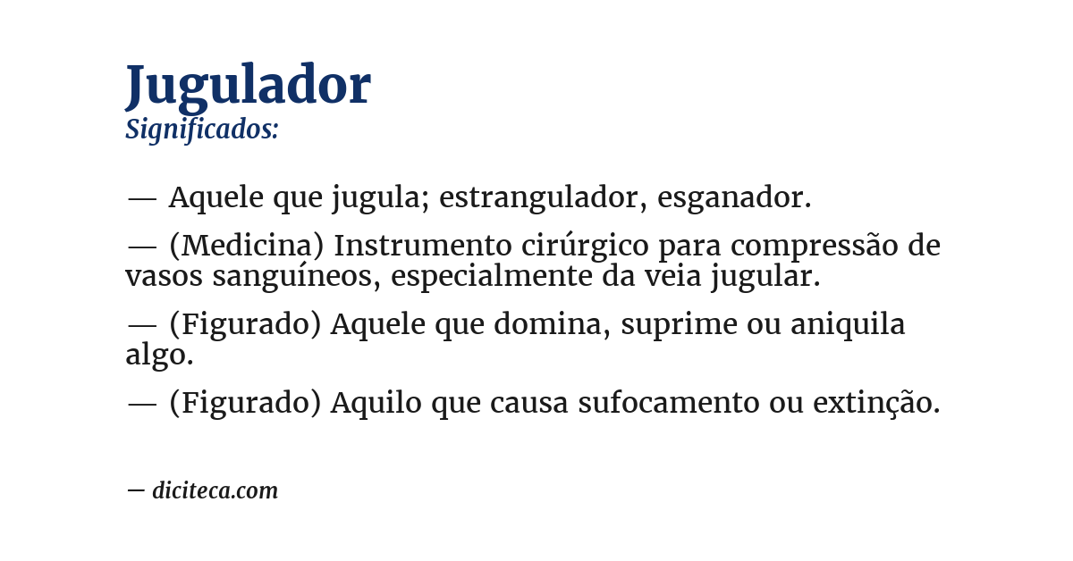 Significado de jugulador
