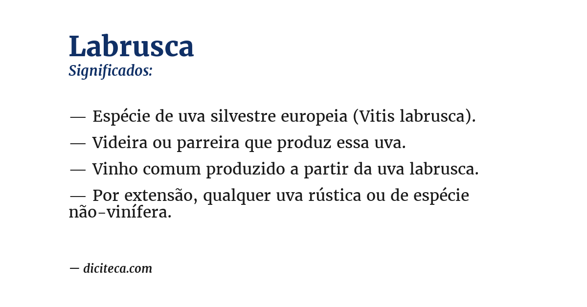 Significado de labrusca