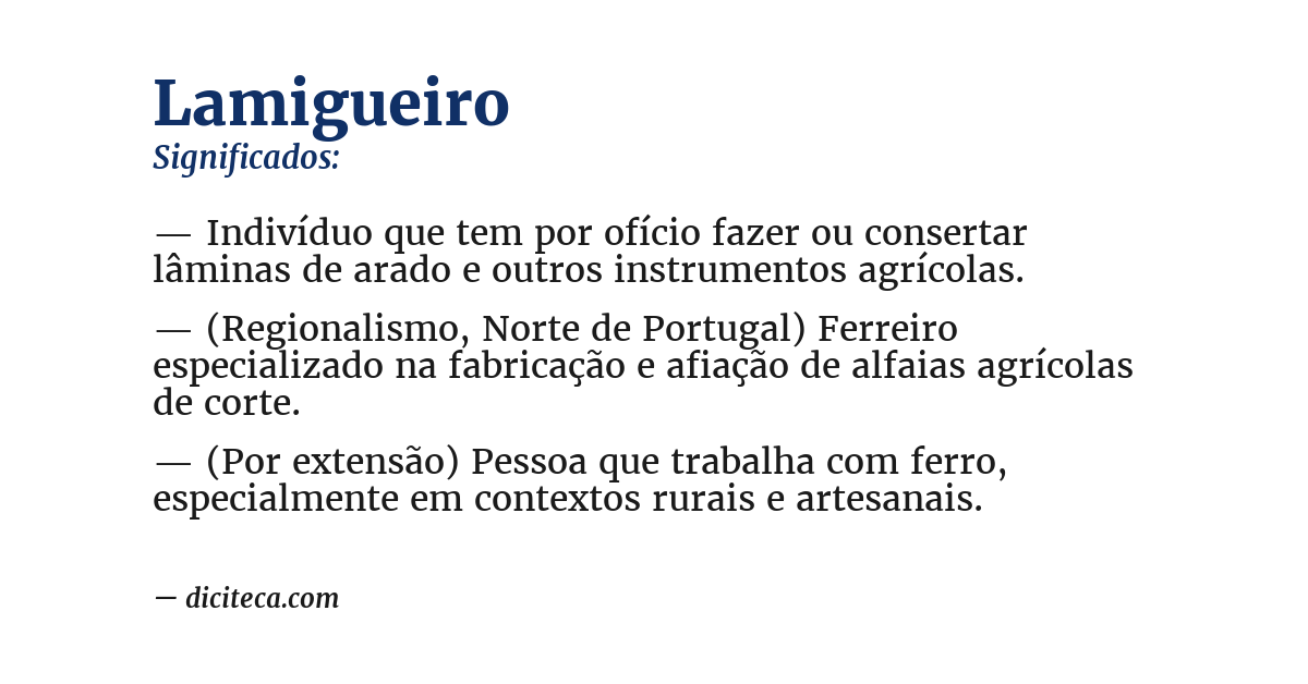 Significado de lamigueiro