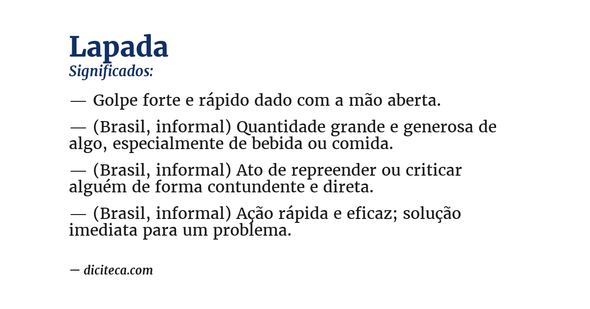 Significado de lapada