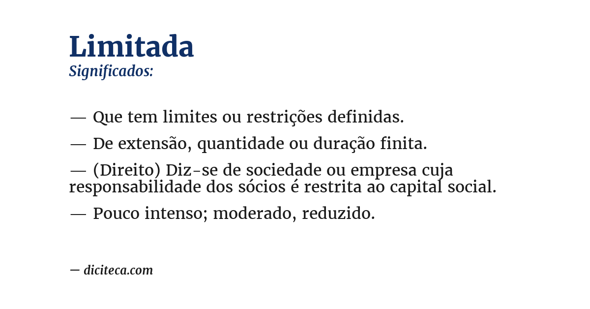 Significado de limitada
