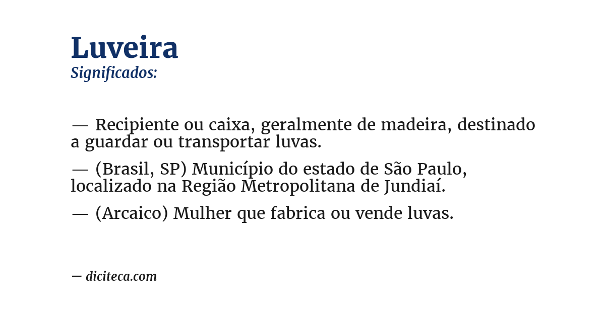 Significado de luveira