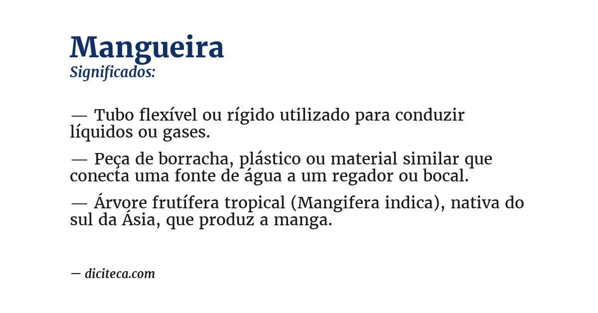 Significado de mangueira
