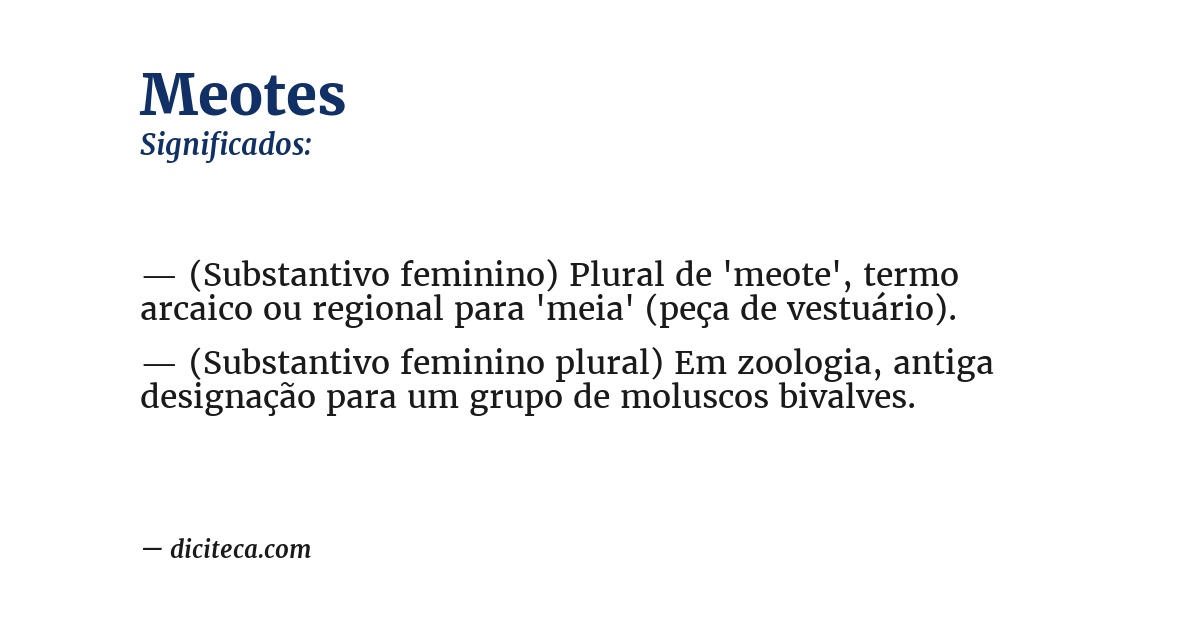 Significado de meotes